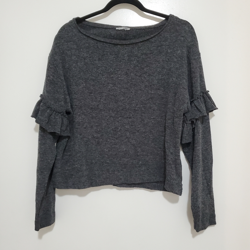 Zara grey sweater with sleeve detail
